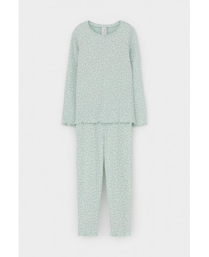 К 1618-1/голубая дымка,летние листья пижама