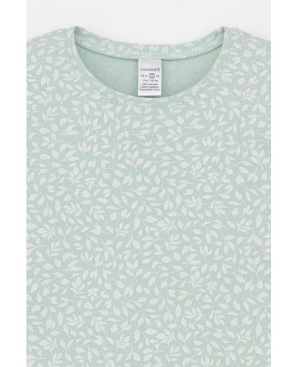 К 1618/голубая дымка,летние листья пижама