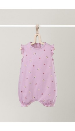 К 6176/фламинго,мини розочки полукомбинезон (песочник)