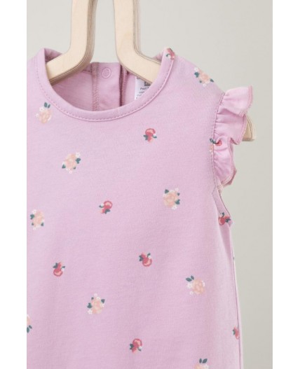 К 6176/фламинго,мини розочки полукомбинезон (песочник)