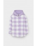 КР 302698/пастельно-лиловый,клетка виши к541 рубашка