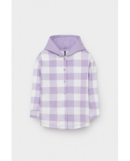 КР 302698/пастельно-лиловый,клетка виши к541 рубашка