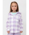КР 302698/пастельно-лиловый,клетка виши к541 рубашка