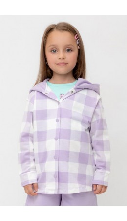 КР 302698/пастельно-лиловый,клетка виши к541 рубашка