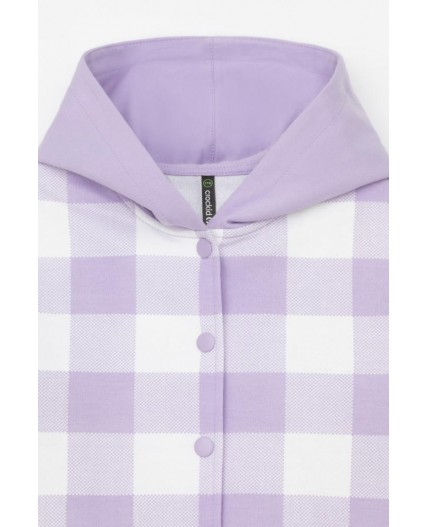 КР 302698/пастельно-лиловый,клетка виши к541 рубашка