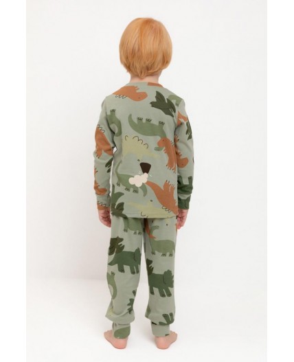К 1552/оливковый хаки,динопарк пижама