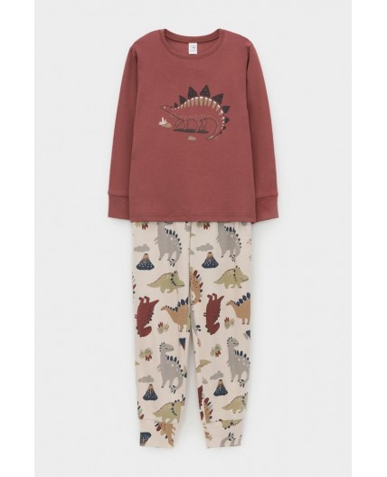 К 1541/шоколадный десерт,добрые динозавры пижама