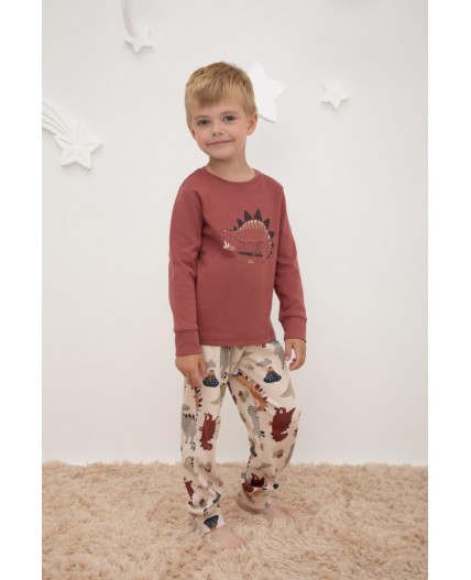 К 1541/шоколадный десерт,добрые динозавры пижама