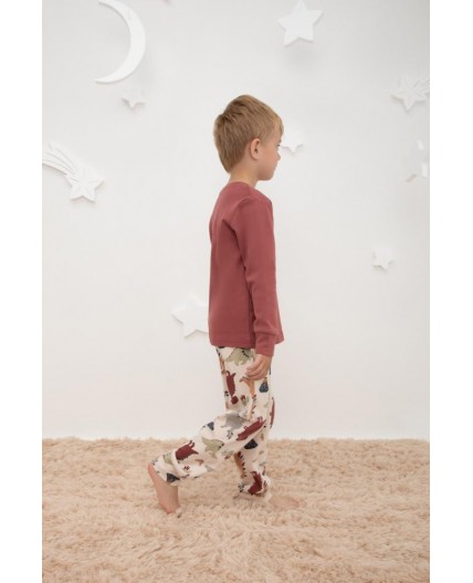 К 1541/шоколадный десерт,добрые динозавры пижама