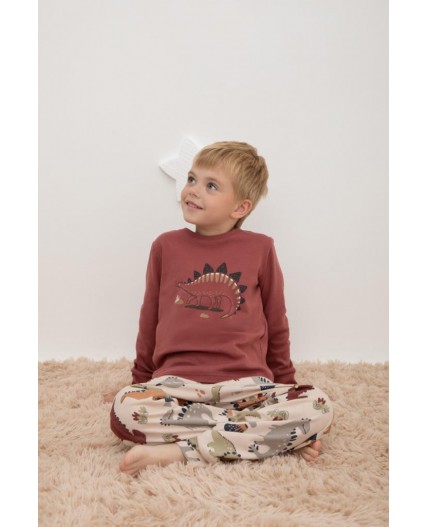 К 1541/шоколадный десерт,добрые динозавры пижама