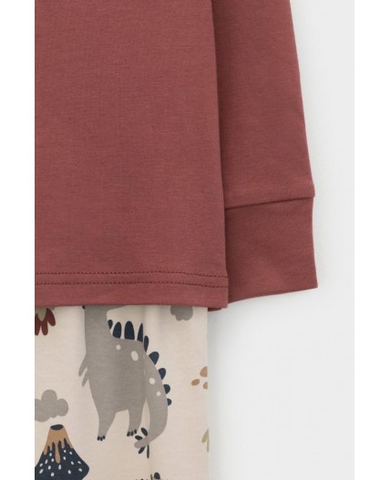 К 1541/шоколадный десерт,добрые динозавры пижама