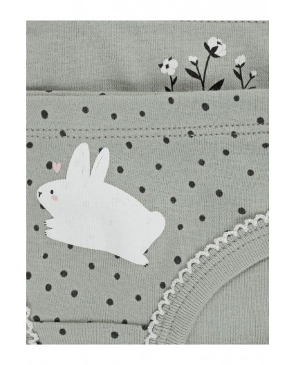 К 1978-3уп/темно-оливковый,горошки набор трусы