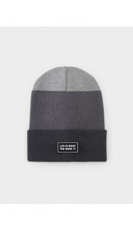 КВ 20426/антрацит,тем.серый меланж шапка
