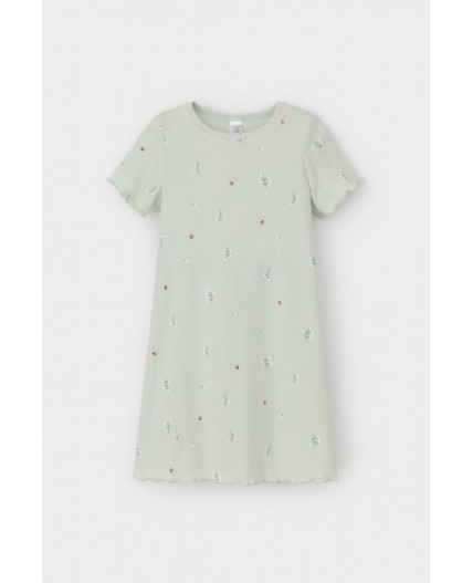 К 1180/зеленая лилия,ландыши сорочка ночная