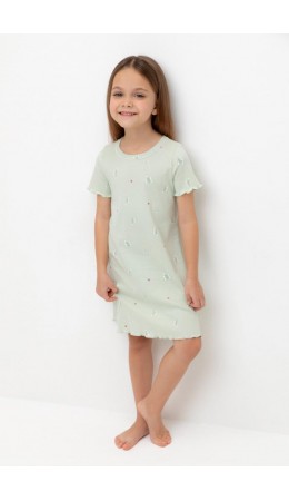 К 1180/зеленая лилия,ландыши сорочка ночная