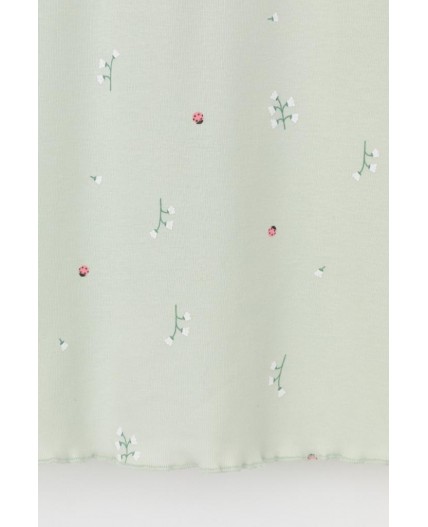 К 1180/зеленая лилия,ландыши сорочка ночная