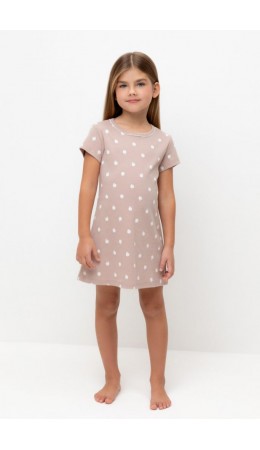 К 1156/кофейный,маленькие яблочки сорочка ночная