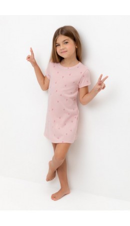 К 1156/розовый жемчуг,цветочная поляна сорочка ночная