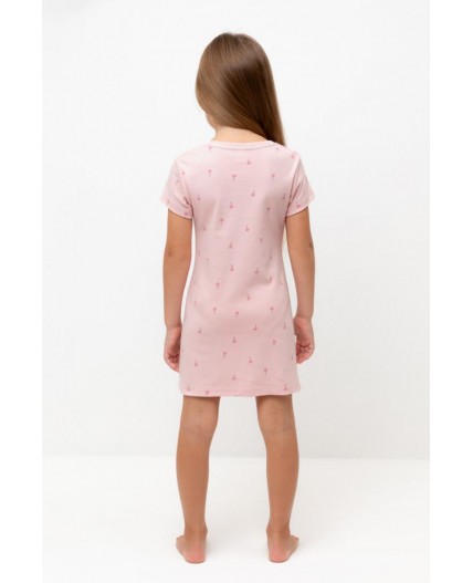 К 1156/розовый жемчуг,цветочная поляна сорочка ночная