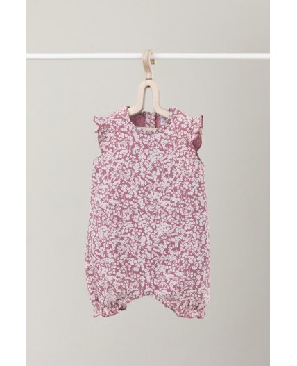 К 6176/пепельная роза,мини листики полукомбинезон (песочник)