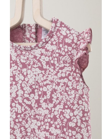 К 6176/пепельная роза,мини листики полукомбинезон (песочник)