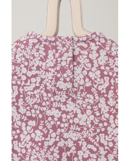 К 6176/пепельная роза,мини листики полукомбинезон (песочник)