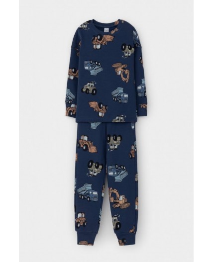 К 1587/синий космос,тракторы пижама