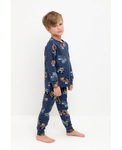 К 1587/синий космос,тракторы пижама