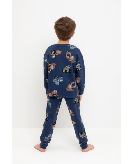 К 1587/синий космос,тракторы пижама