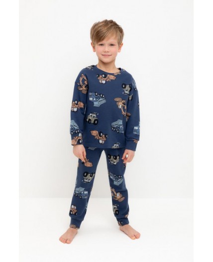 К 1587/синий космос,тракторы пижама