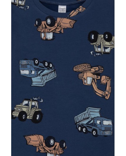 К 1587/синий космос,тракторы пижама