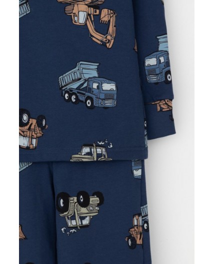 К 1587/синий космос,тракторы пижама