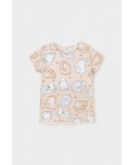 КР 302747/песчаный,зайчики и ромашки к563 фуфайка (футболка)