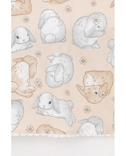 КР 302747/песчаный,зайчики и ромашки к563 фуфайка (футболка)