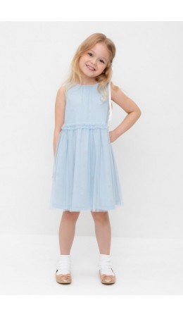 КР 5734-1/голубой,любимые ромашки к563 платье