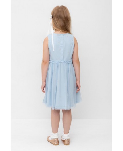 КР 5734-1/голубой,любимые ромашки к563 платье