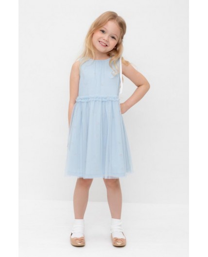 КР 5734/голубой,любимые ромашки к563 платье