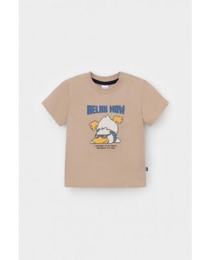 КР 302756/темно-бежевый к568 фуфайка (футболка)