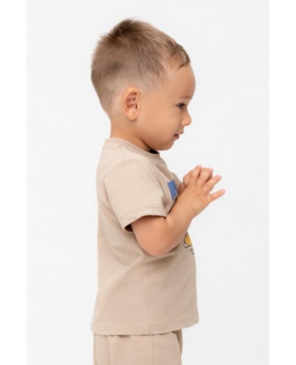 КР 302756/темно-бежевый к568 фуфайка (футболка)