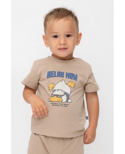 КР 302756/темно-бежевый к568 фуфайка (футболка)