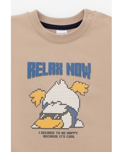 КР 302756/темно-бежевый к568 фуфайка (футболка)