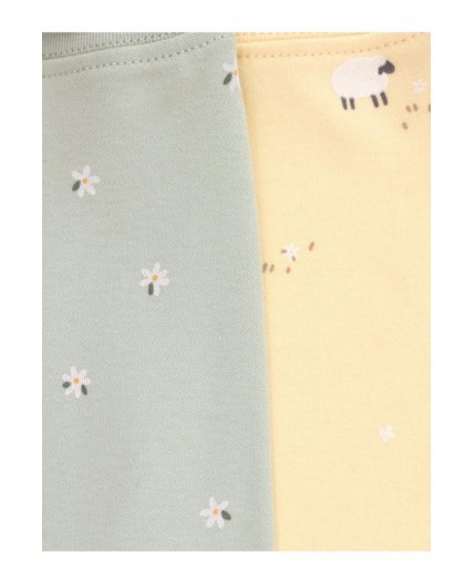 К 400220-2уп/маленькие овечки,поле с ромашками набор ползунки