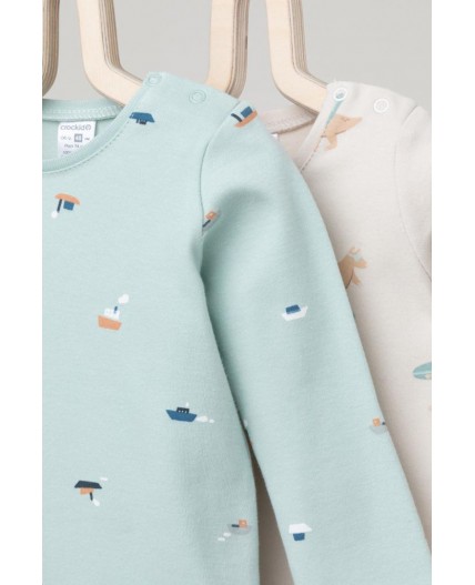 К 6342-2уп/серфинг,маленькие кораблики набор полукомбинезон (боди)