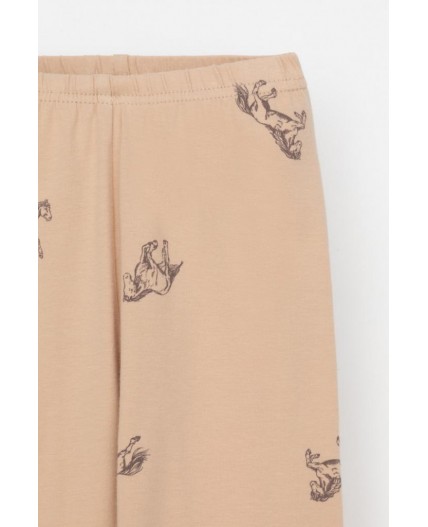 КР 4074-1/нежный бежевый,милые лошадки к567 брюки (лосины)