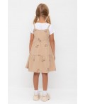 КР 5796-1/нежный бежевый,милые лошадки к567 сарафан
