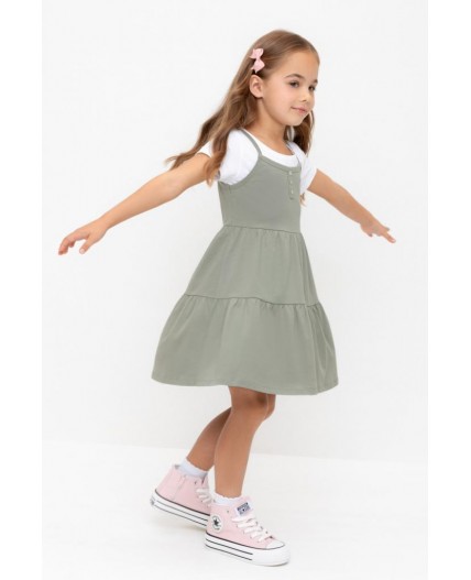 КР 5799/зеленый чай к565 сарафан