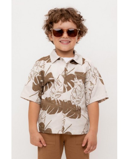 КР 302731/бежевый,тропики к556 рубашка
