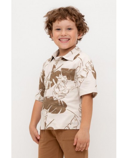 КР 302731/бежевый,тропики к556 рубашка