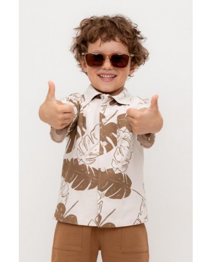 КР 302731/бежевый,тропики к556 рубашка