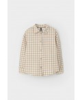 КР 302559-1/бежевая клетка на сахаре к567 рубашка